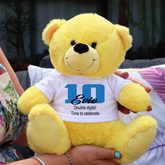 Yellow Bear 23cm Personalised 10th Birthday Gift