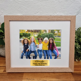 Personalised Natural Timber Photo Frame for 10th Birthday