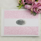 13th Birthday Personalised White Pink Pebble Guest Book with Custom Plaque
