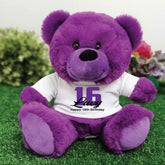 Purple Bear 23cm Birthday Personalised Shirt