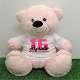 Personalised 40cm Light Pink Bear 16th Birthday