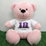 Personalised 40cm Light Pink Bear 18th Birthday Shirt