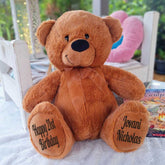 Brown Bear 30cm – 21st Birthday Personalised Message on Feet