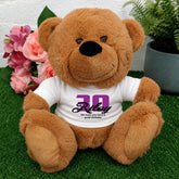 Brown Bear 23cm 30th Birthday Personalised Shirt
