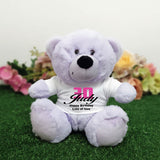 Personalised 30th Birthday Gift Bear – Lavender 23cm Plush with Custom Shirt