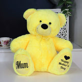 Yellow Bear 40cm Personalised Message on Feet for Mothers Day