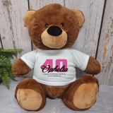 Brown Bear 30cm 40th Birthday Personalised Shirt