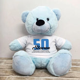 Light Blue Bear 40cm – 50th Birthday Personalised Shirt