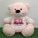 Light Pink Bear 30cm – 60th Birthday Personalised Shirt