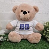 Beige Bear 30cm – Personalised 80th Birthday Shirt