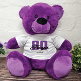 Purple Bear 40cm 80th Birthday Personalised Shirt