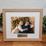 Personalised Natural Timber Photo Frame for 80th Birthday