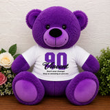 Purple Bear 30cm – Personalised 90th Birthday