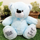 40cm Light Blue Bear Big Brother Gift with Message on Feet