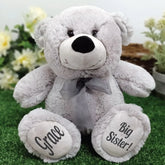 Silver Bear 30cm Big Sister Personalised Message on Feet