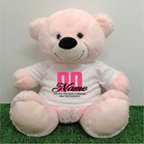 Light Pink Bear 30cm Birthday Message on Shirt