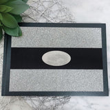 30th Birthday Personalised Black & Silver Glitter Guest Book with Custom Plaque