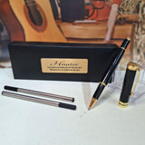 Personalised Black Ballpoint Pen Set 70th Birthday Plaque Message