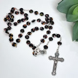 Black Murano Rosary Beads for Holy Communion