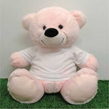 Light Pink Bear 40cm – 50th Birthday Message on Shirt
