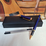Personalised Cobalt Blue Ball Point Pen Set for Pop