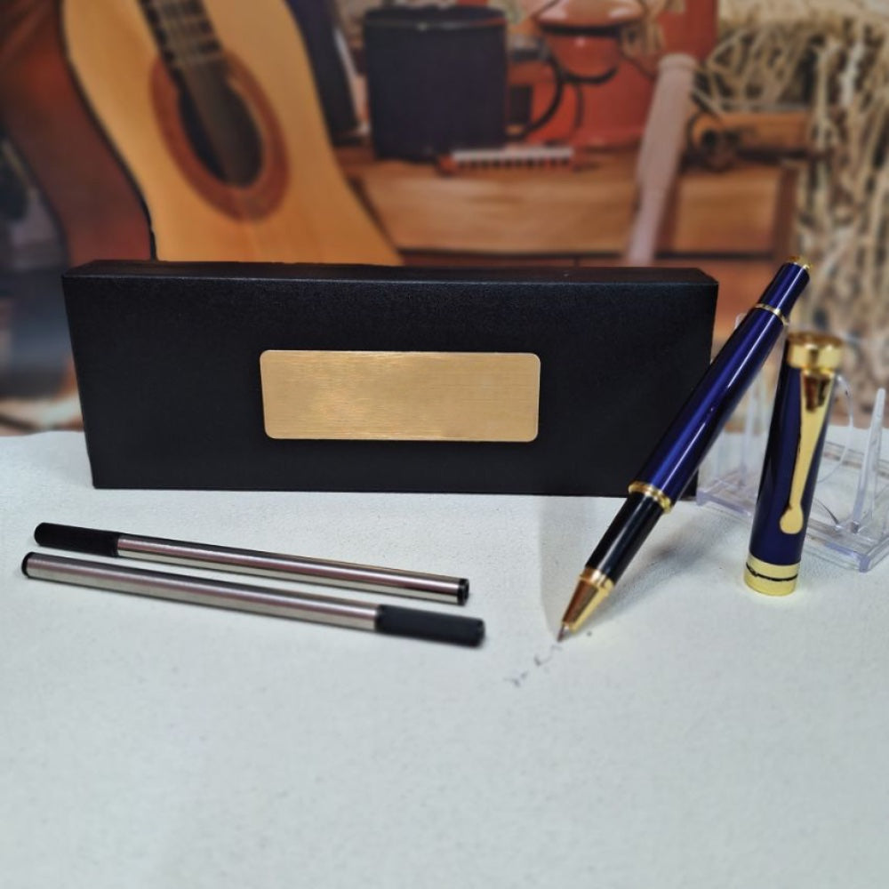 Personalised Cobalt Blue Pen Set Birthday