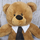 30cm Brown Bear with Black Tie Pop Gift – Message on Feet