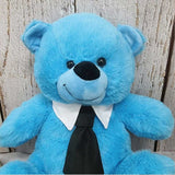 30cm Bright Blue Bear for Grandpa with Message on Feet