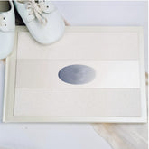 Personalised Cream Glitter Anniversary Guest Book with Custom Plaque