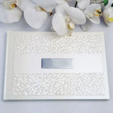 Personalised Cream Pebble Baby Shower Guest Book with Custom Plaque