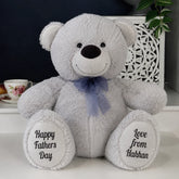 Personalised Silver Bear 30cm Fathers Day Message on Feet
