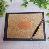 Personalised Gold Glitter Guest Book with Pen A5 – 13th Birthday
