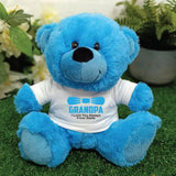 Bright Blue Bear 23cm for Grandad with Personalised Shirt
