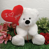 Mother's Day I Love You Balloon Bear 25cm with Personalised Feet