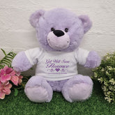 Personalised 40cm Lavender Bear Get Well Soon Shirt Message