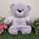Personalised Lavender Bear 30cm Get Well Soon Shirt