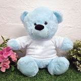 Personalised Light Blue Bear 30cm 40th Birthday