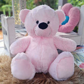 Light Pink Bear 40cm 80th Birthday Personalised on Feet