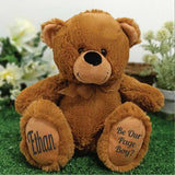 40cm Brown Bear Ring Bearer Personalised Message on Feet
