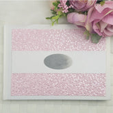 90th Birthday Personalised White Pink Pebble Guest Book with Custom Plaque