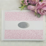 Personalised White Pink Pebble Wedding Guest Book with Custom Plaque