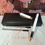 Personalised White Ballpoint Pen Set for Pop