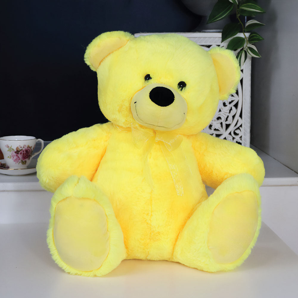Yellow Bear 40cm Personalised Message on Feet for Mothers Day