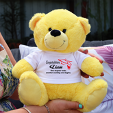 Personalised 23cm Yellow Graduation Teddy Bear