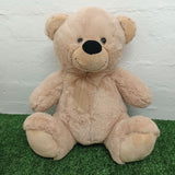40cm Beige Zipper Bear with Red Urn Memorial Personalised Shirt