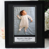 Baby Photo Frame – Personalised Black 6x8 inch
