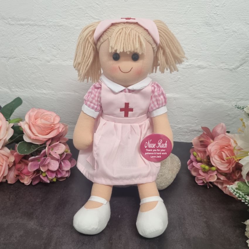 Nurse Thelma Rag Doll with Badge 35cm