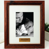 Christening Personalised Mahogany Timber Photo Frame