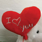 Mother's Day I Love You Balloon Bear 25cm with Personalised Feet