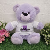 Personalised 30cm Lavender Bear 1st Birthday with Message on Shirt